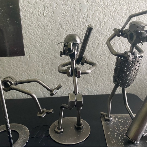 4 Nuts and Bolts Metallic Art Golf,Basketball Football Baseball Sculpture - Picture 8 of 12